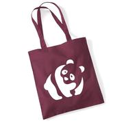 huuraa borsa di cotone panda Borsa regalo per la spesa in cotone bordeaux da 10 litri panda Sorpresa
