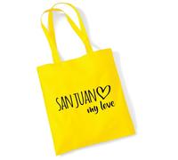 huuraa borsa di cotone San Juan my love Borsa regalo in tessuto giallo 10 litri cotone San Juan my love souvenir