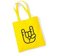 huuraa borsa di cotone Tenedor de patatas fritas Borsa regalo in tessuto giallo 10 litri cotone Tenedor de patatas fritas souvenir