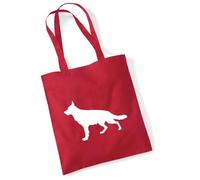 huuraa borsa di stoffa Pastor Alemán Borsa regalo per la spesa classica rossa da 10 litri in cotone Pastor Alemán idea regalo