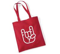 huuraa borsa di stoffa Tenedor de patatas fritas Borsa regalo per la spesa classica rossa da 10 litri in cotone Tenedor de patatas fritas idea regalo