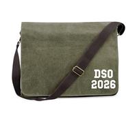 huuraa borsa per computer portatile DSO 2026 Borsa a tracolla regalo verde militare 14 litri tela DSO 2026 souvenir