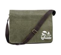 huuraa borsa per computer portatile Lefkada Borsa a tracolla regalo verde militare 14 litri tela Lefkada souvenir