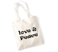 huuraa borsa per il trasporto Amor y Paz 70s Borsa regalo in tessuto naturale 10 litri cotone Amor y Paz 70s accessorio