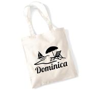huuraa borsa per il trasporto Dominica Caribbean Borsa regalo in tessuto naturale 10 litri cotone Dominica Caribbean accessorio