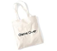 huuraa borsa per il trasporto Game Over Schriftzug Borsa regalo in tessuto naturale 10 litri cotone Game Over Schriftzug accessorio