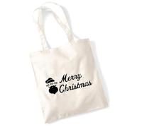 huuraa borsa per il trasporto Ho Ho Ho Santa Merry Christmas Borsa regalo in tessuto naturale 10 litri cotone Ho Ho Ho Santa Merry Christmas accessorio