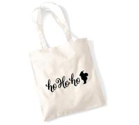 huuraa borsa per il trasporto Ho Ho Ho Weihnachtsmann Borsa regalo in tessuto naturale 10 litri cotone Ho Ho Ho Weihnachtsmann accessorio