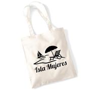 huuraa borsa per il trasporto Isla Mujeres Mexico Borsa regalo in tessuto naturale 10 litri cotone Isla Mujeres Mexico accessorio