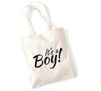 huuraa borsa per il trasporto It`s a Boy! Schriftzug Borsa regalo in tessuto naturale 10 litri cotone It`s a Boy! Schriftzug accessorio