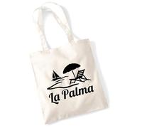huuraa borsa per il trasporto La Palma Spain Borsa regalo in tessuto naturale 10 litri cotone La Palma Spain accessorio