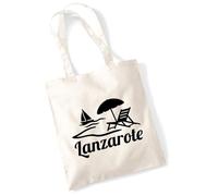 huuraa borsa per il trasporto Lanzarote Spain Borsa regalo in tessuto naturale 10 litri cotone Lanzarote Spain accessorio