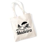 huuraa borsa per il trasporto Madeira Portugal Borsa regalo in tessuto naturale 10 litri cotone Madeira Portugal accessorio