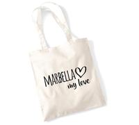huuraa borsa per il trasporto Marbella my love Borsa regalo in tessuto naturale 10 litri cotone Marbella my love accessorio