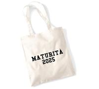 huuraa borsa per il trasporto Maturità 2025 Borsa regalo in tessuto naturale 10 litri cotone Maturità 2025 accessorio