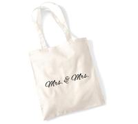 huuraa borsa per il trasporto Mrs. & Mrs. Schriftzug Borsa regalo in tessuto naturale 10 litri cotone Mrs. & Mrs. Schriftzug accessorio