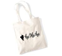 huuraa borsa per il trasporto Santa Claus Ho Ho Ho Borsa regalo in tessuto naturale 10 litri cotone Santa Claus Ho Ho Ho accessorio