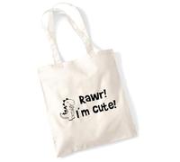 huuraa borsa per il trasporto T-Rex Borsa regalo in tessuto naturale 10 litri cotone T-Rex accessorio