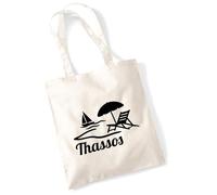huuraa borsa per il trasporto Thassos Greece Borsa regalo in tessuto naturale 10 litri cotone Thassos Greece accessorio