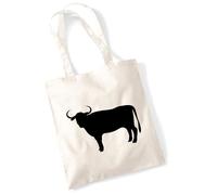 huuraa borsa per il trasporto Toro Borsa regalo in tessuto naturale 10 litri cotone Toro accessorio