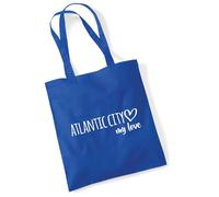 huuraa borse della spesa Atlantic City my love Borsa regalo Bright Royal in cotone da 10 litri Atlantic City my love souvenir