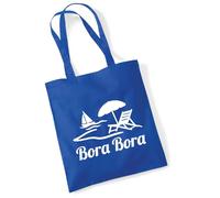 huuraa borse della spesa Bora Bora French-Polynesia Borsa regalo Bright Royal in cotone da 10 litri Bora Bora French-Polynesia souvenir