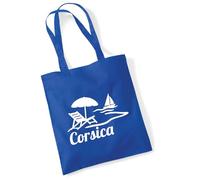 huuraa borse della spesa Corsica Borsa regalo Bright Royal in cotone da 10 litri Corsica souvenir