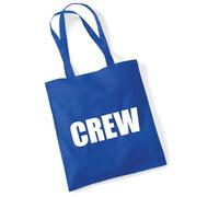 huuraa borse della spesa Crew Schriftzug Borsa regalo Bright Royal in cotone da 10 litri Crew Schriftzug souvenir