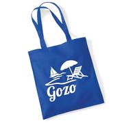 huuraa borse della spesa Gozo Malta Borsa regalo Bright Royal in cotone da 10 litri Gozo Malta souvenir