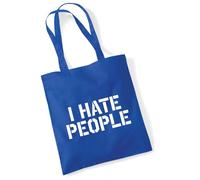 huuraa borse della spesa I HATE PEOPLE Borsa regalo Bright Royal in cotone da 10 litri I HATE PEOPLE souvenir