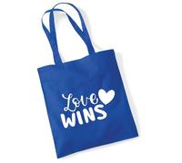 huuraa borse della spesa Love wins Herz Borsa regalo Bright Royal in cotone da 10 litri Love wins Herz souvenir
