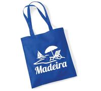 huuraa borse della spesa Madeira Portugal Borsa regalo Bright Royal in cotone da 10 litri Madeira Portugal souvenir