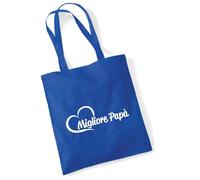 huuraa borse della spesa Migliore Papà Borsa regalo Bright Royal in cotone da 10 litri Migliore Papà souvenir