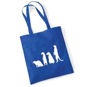 huuraa borse della spesa Suricata Borsa regalo Bright Royal in cotone da 10 litri Suricata souvenir