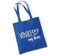 huuraa borse della spesa Venice my love Borsa regalo Bright Royal in cotone da 10 litri Venice my love souvenir