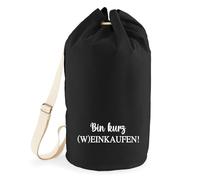 huuraa borsone Bin kurz (W) Einkaufen Schriftzug Zaino regalo nero 20 litri cotone Bin kurz (W) Einkaufen Schriftzug Presente