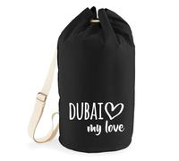 huuraa borsone Dubai my love Zaino regalo nero 20 litri cotone Dubai my love Presente