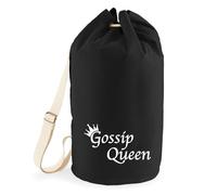 huuraa borsone Gossip Queen Krone Zaino regalo nero 20 litri cotone Gossip Queen Krone Presente