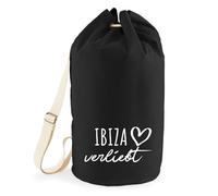 huuraa borsone Ibiza verliebt Zaino regalo nero 20 litri cotone Ibiza verliebt Presente