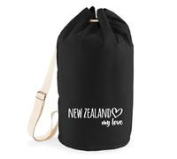 huuraa borsone New Zealand my love Zaino regalo nero 20 litri cotone New Zealand my love Presente
