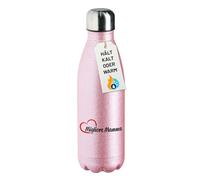 huuraa bottiglia glitterata Migliore Mamma Regalo Borraccia Rosa 500ml Acciaio Inox Migliore Mamma Presente