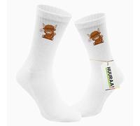 huuraa calzini da tennis Vaca de las Tierras Altas de Escocia Calzini da tennis regalo bianchi taglia 37/41 Vaca de las Tierras Altas de Escocia Presente