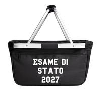 Huuraa carrello della spesa Esame di Stato 2027 Cesto regalo pieghevole nero 20 litri Esame di Stato 2027 Presente