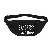 Huuraa marsupio Bayer mit Herz Borsa a tracolla Regalo nera 2,5 litri Bayer mit Herz Presente