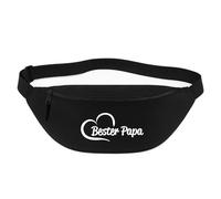 Huuraa marsupio Bester Papa Herz Borsa a tracolla Regalo nera 2,5 litri Bester Papa Herz Presente