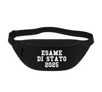 Huuraa marsupio Esame di Stato 2025 Borsa a tracolla Regalo nera 2,5 litri Esame di Stato 2025 Presente