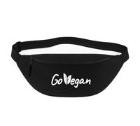 Huuraa marsupio Go Vegan Blätter Borsa a tracolla Regalo nera 2,5 litri Go Vegan Blätter Presente
