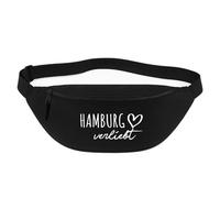 Huuraa marsupio Hamburg verliebt Borsa a tracolla Regalo nera 2,5 litri Hamburg verliebt Presente