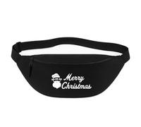 Huuraa marsupio Ho Ho Ho Santa Merry Christmas Borsa a tracolla Regalo nera 2,5 litri Ho Ho Ho Santa Merry