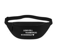 Huuraa marsupio Liebevoll Warmherzig Wunderbar OMA Borsa a tracolla Regalo nera 2,5 litri Liebevoll Warmherzig Wunderbar OMA Presente